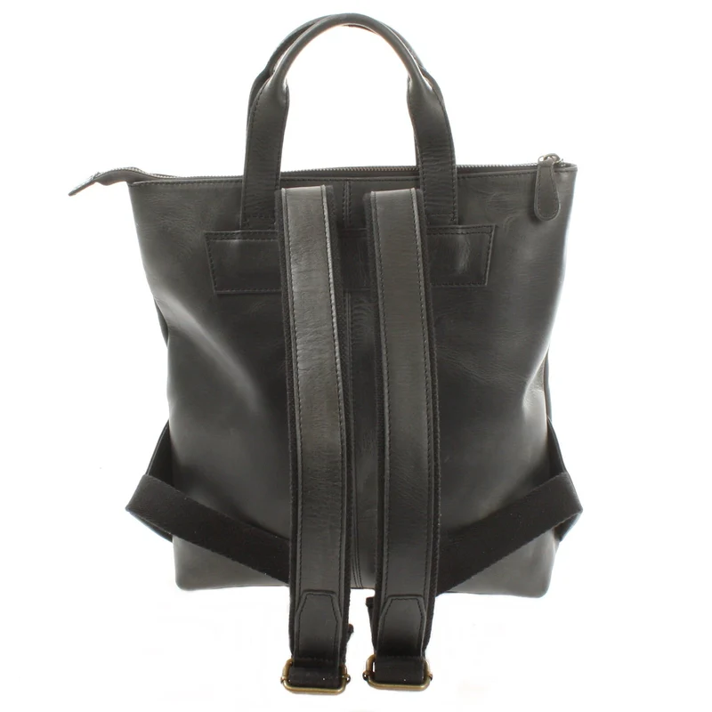 Rucksack Lederrucksack Freizeitrucksack Damen Herren Leder dunkelgrau LE1031