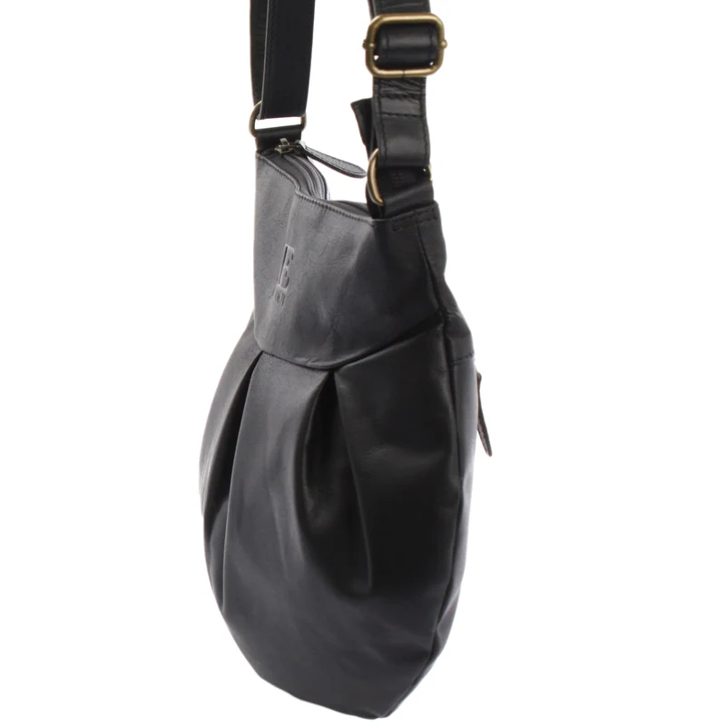 kleine Umhängetasche Ledertasche Damentasche Schultertasche Leder schwarz LE0070