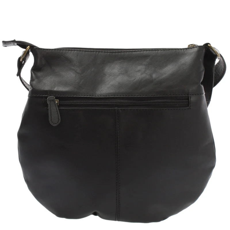 kleine Umhängetasche Ledertasche Damentasche Schultertasche Leder schwarz LE0070