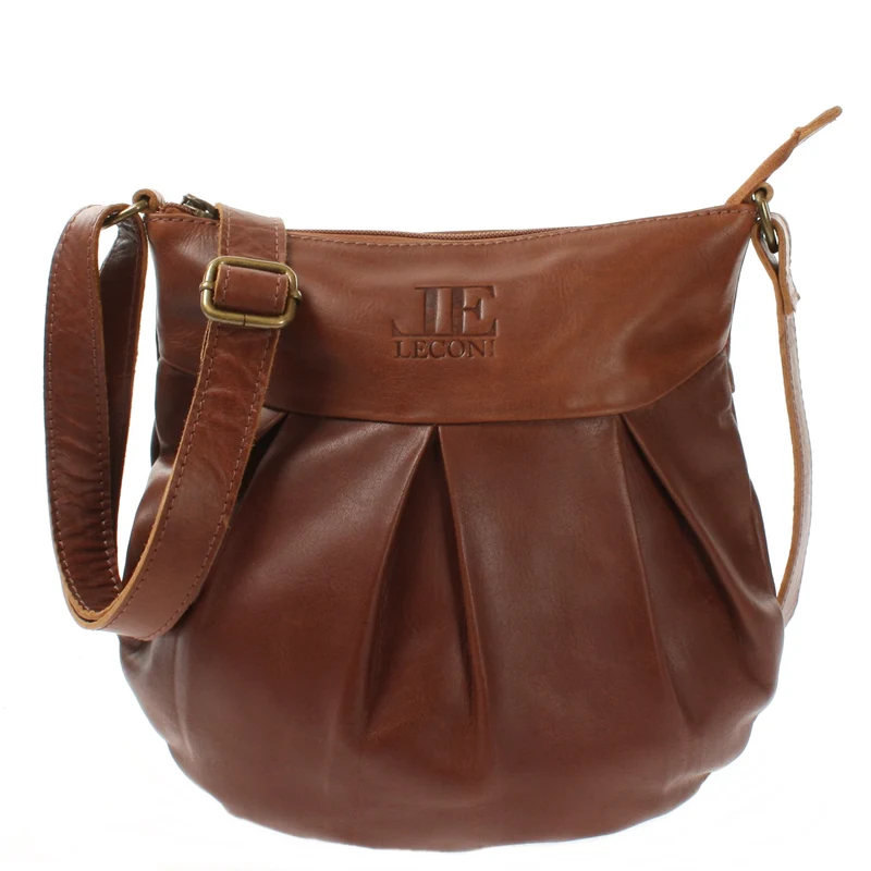 kleine Umhängetasche Ledertasche Damentasche Schultertasche Leder braun LE0070