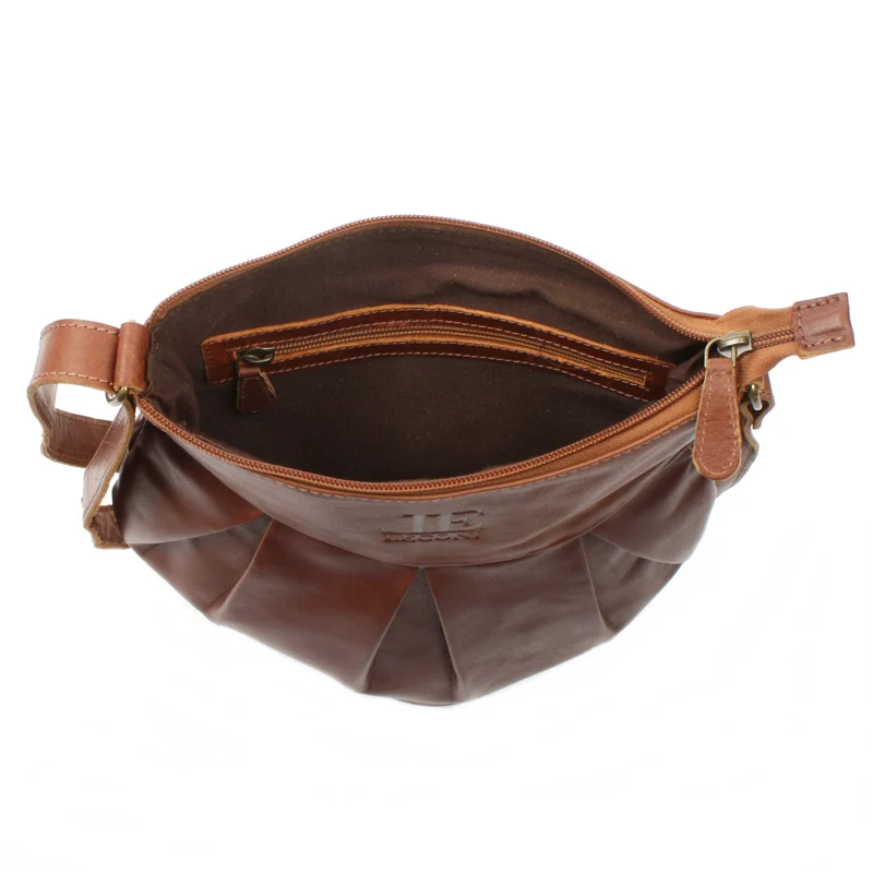 kleine Umhängetasche Ledertasche Damentasche Schultertasche Leder braun LE0070