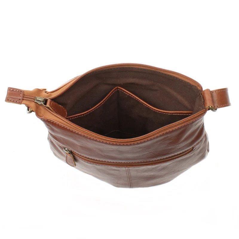 kleine Umhängetasche Ledertasche Damentasche Schultertasche Leder braun LE0070