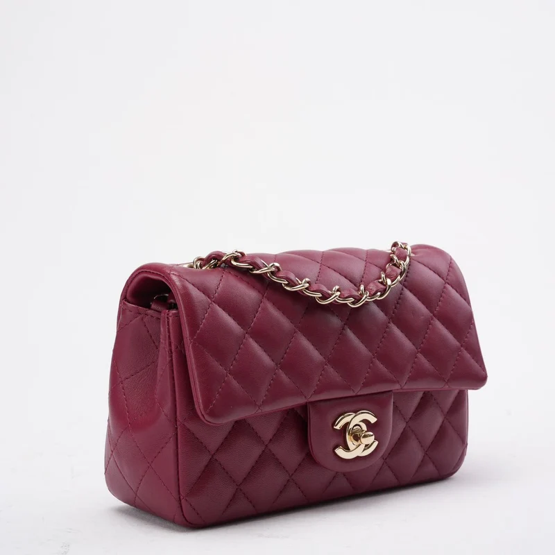 Chanel Burgunderrote Mini Classic Flap Bag 2021