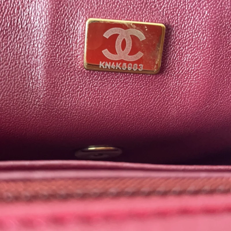 Chanel Burgunderrote Mini Classic Flap Bag 2021