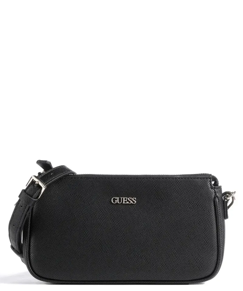 GUESS TASCHE NOELLE DBL POUCH CROSSBODY, Variante: schwarz