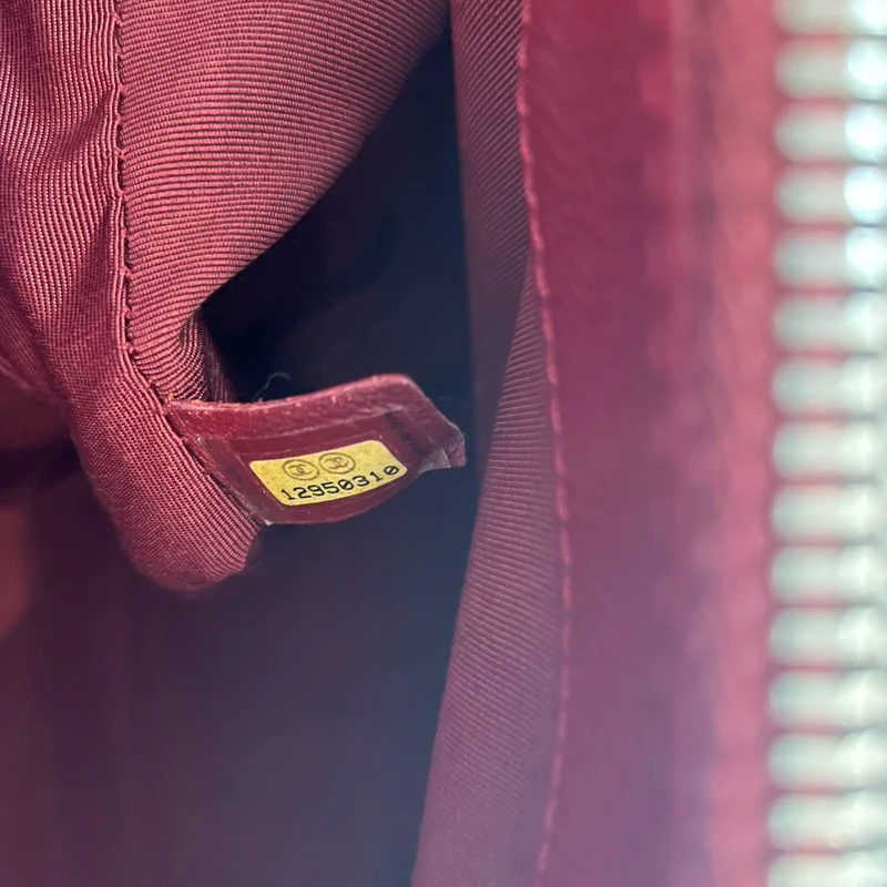 Chanel Burgundy gst Grand Shopping Tote Bag aus Kaviarleder mit silberner Hardware