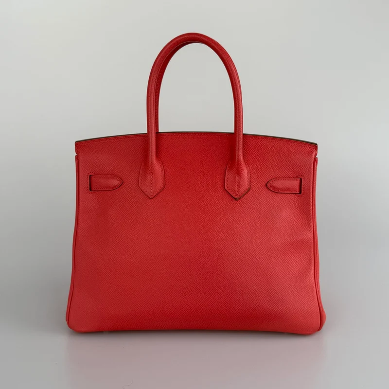 Hermes Birkin 30 Epsom Leder Rouge mit Palladium-Hardware