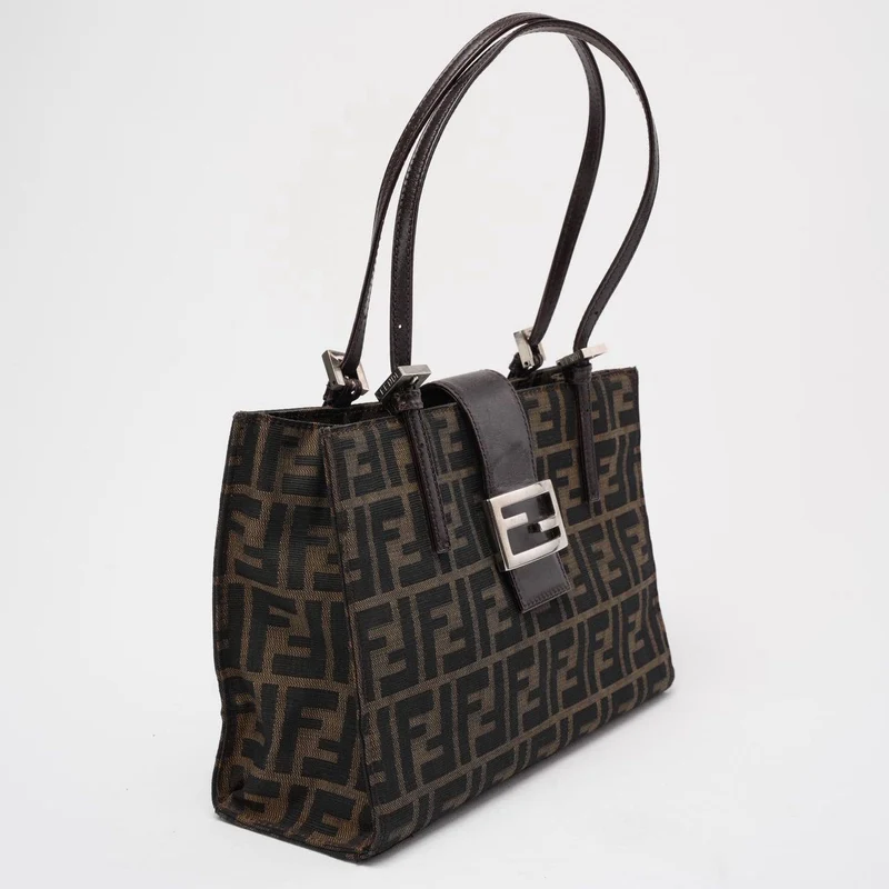 Fendi Vintage Zucca Tasche mit doppeltem Henkel