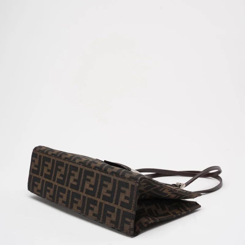 Fendi Vintage Zucca Tasche mit doppeltem Henkel