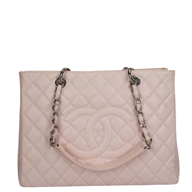 Chanel Pink Grand Shopping Tote Hellrosa GST-Tasche in Kaviar