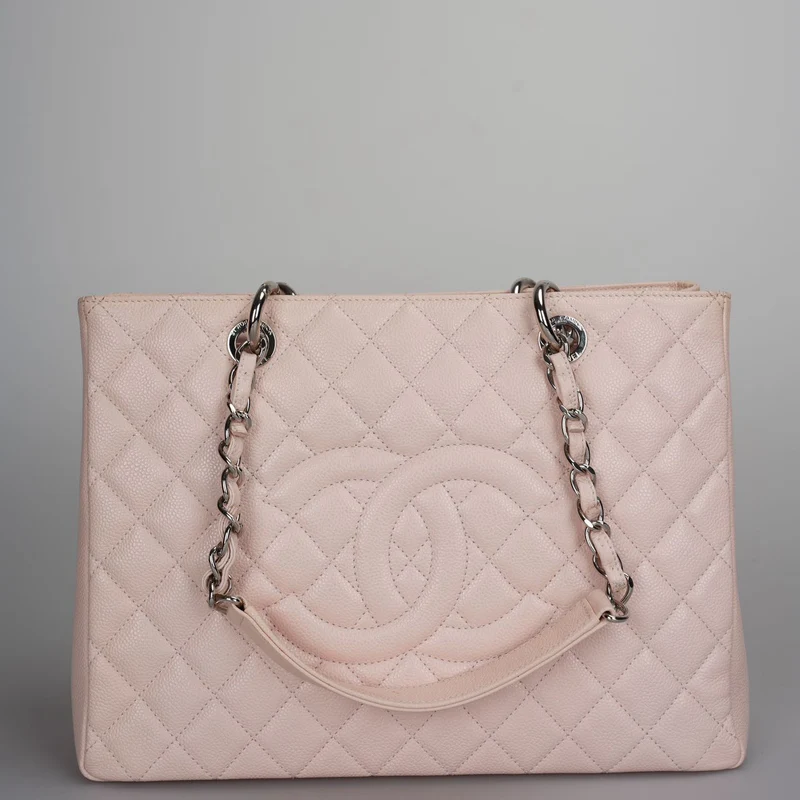 Chanel Pink Grand Shopping Tote Hellrosa GST-Tasche in Kaviar