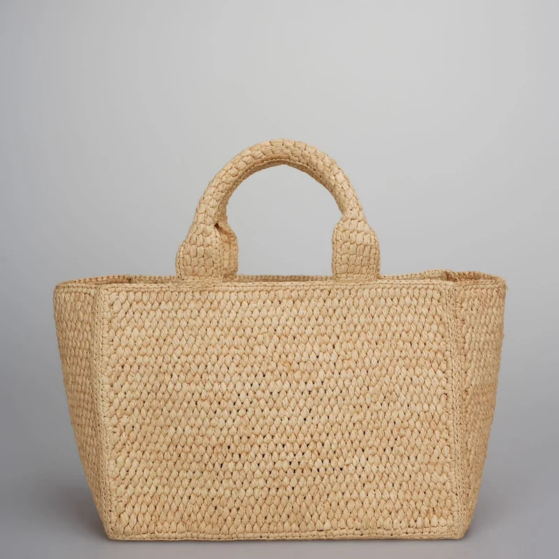 Celine Small Cabas Thais aus Bast und Kalbsleder