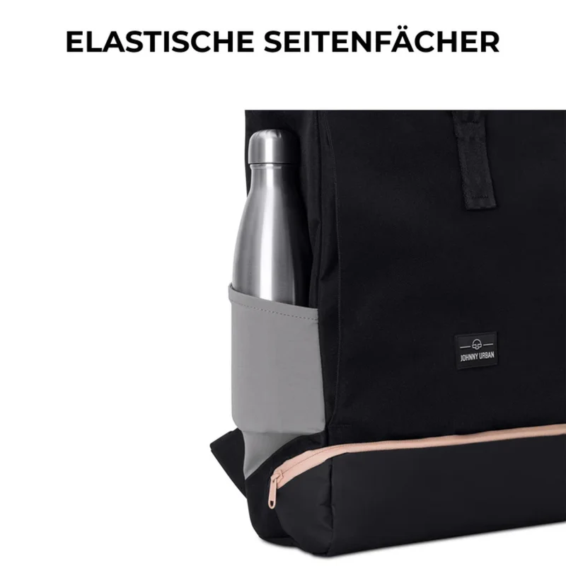 Johnny Urban Rucksack Allen Medium Schwarz-Rosa