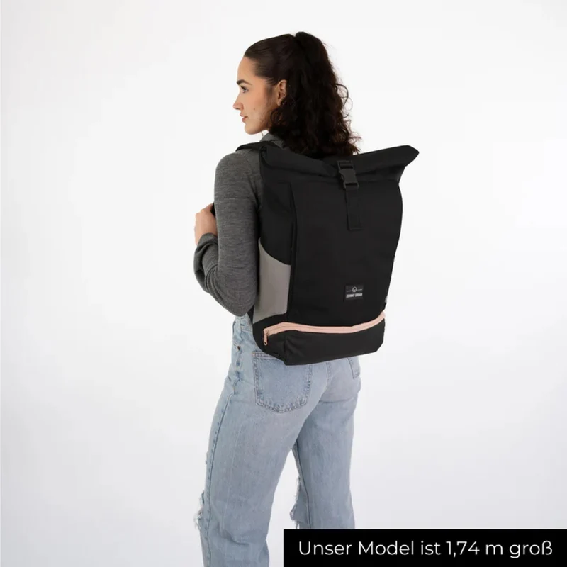 Johnny Urban Rucksack Allen Medium Schwarz-Rosa