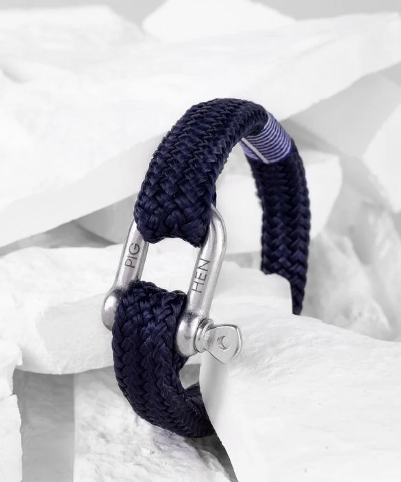 Pig & Hen Armband Gorgeous George Navy Silver