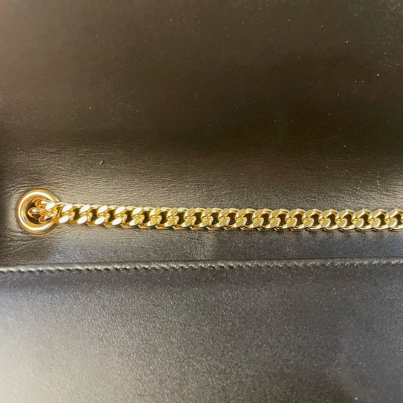 Saint Laurent Kate Medium Tasche aus schwarzem Kalbsleder Cassandre Tassel