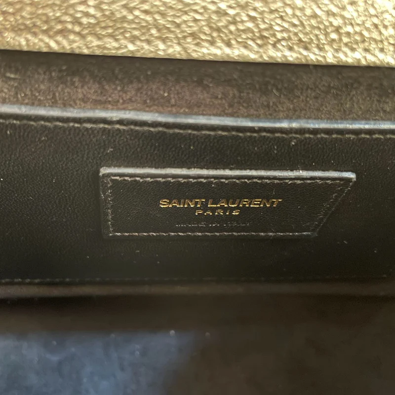 Saint Laurent Kate Medium Bag Klassisches Monogramm-Crossbody-Glitzerleder