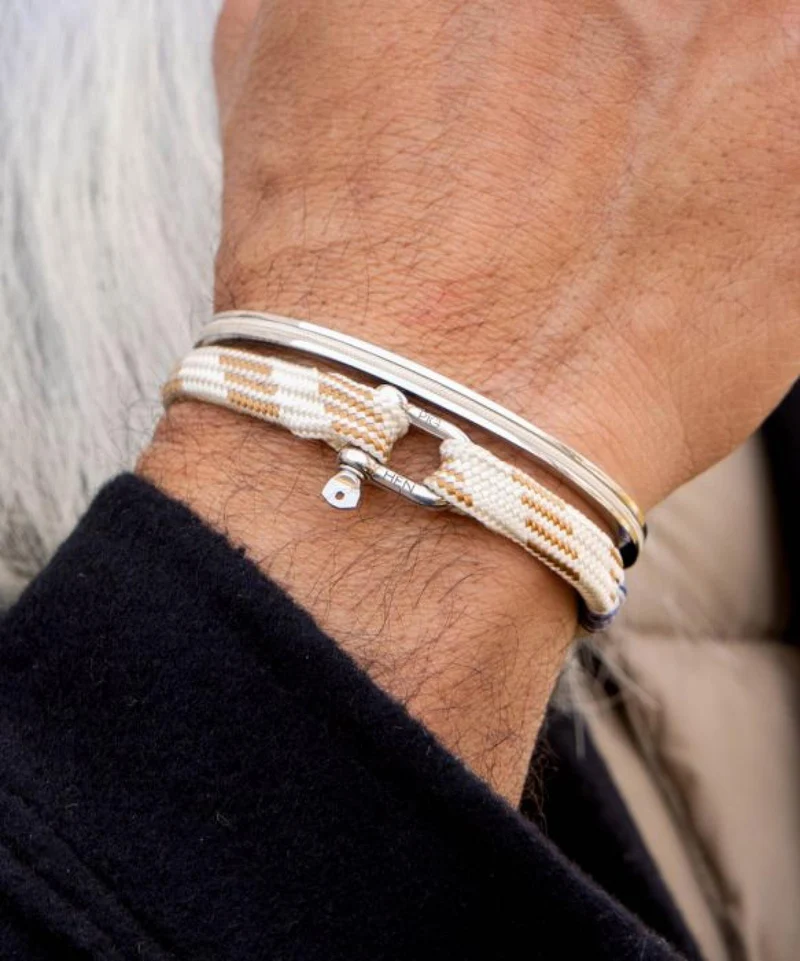 Pig & Hen Armband Vicious Vik Offwhite/Brown Beige