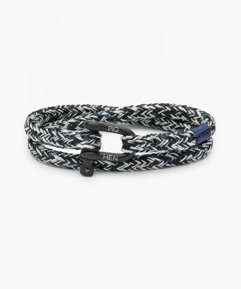Pig & Hen Armband Salty Steve Navy/Offwhite