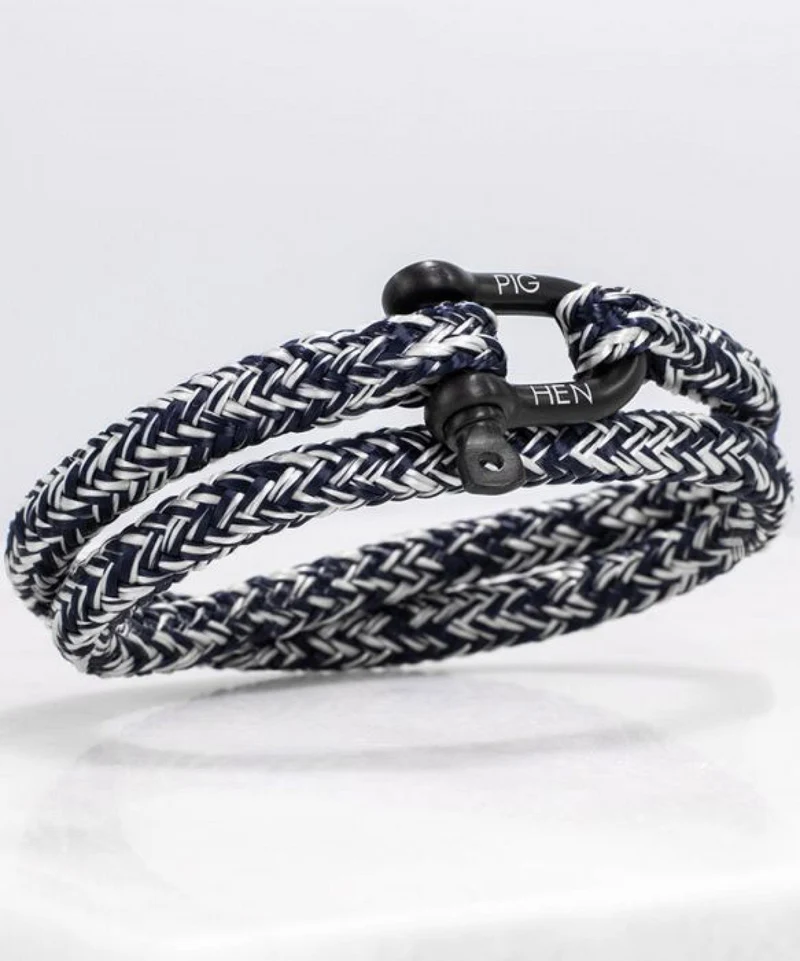 Pig & Hen Armband Salty Steve Navy/Offwhite
