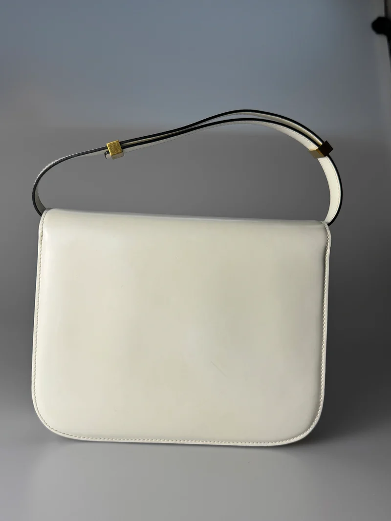 Celine Tasche Classic Box weißes Leder Umhängetasche