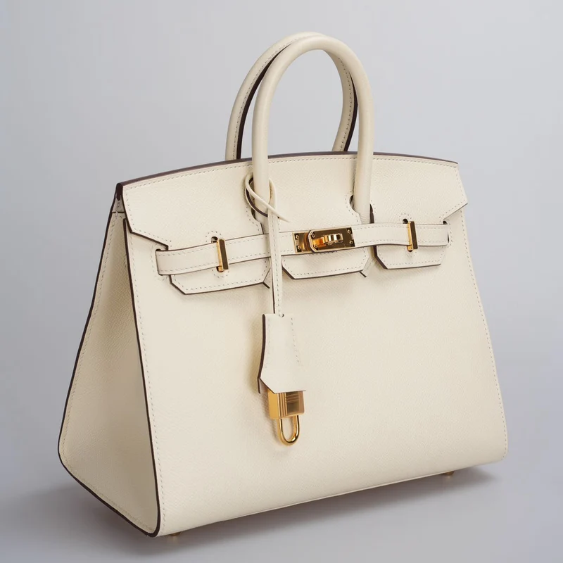 Hermes Birkin 25 cm Sellier-Tasche aus Nata Epsom-Leder mit goldenen Beschlägen ab 2021