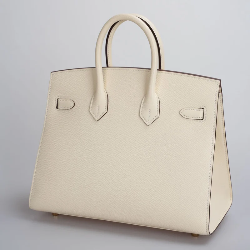 Hermes Birkin 25 cm Sellier-Tasche aus Nata Epsom-Leder mit goldenen Beschlägen ab 2021