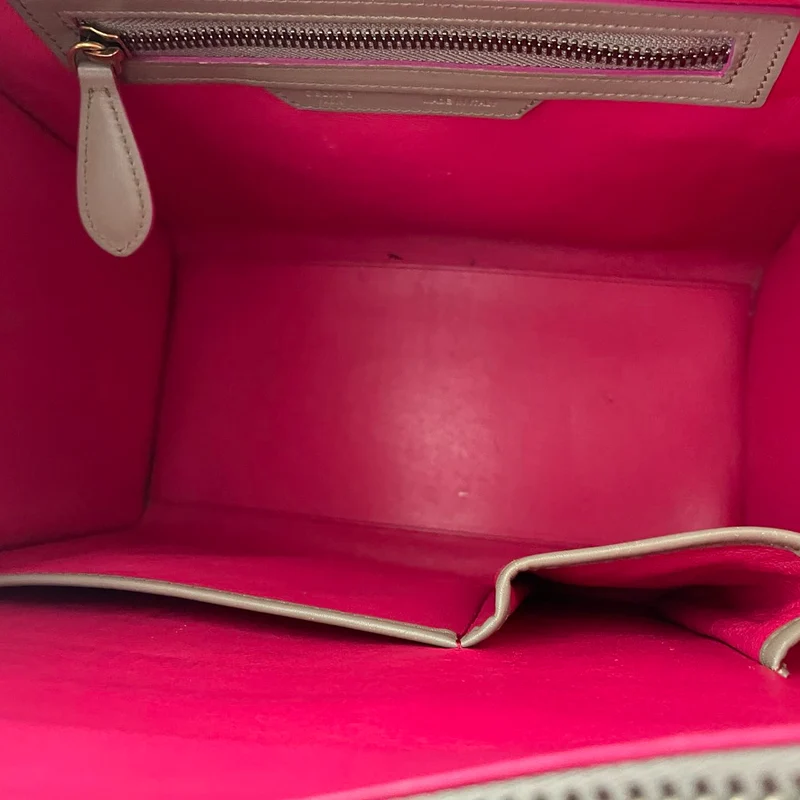 CELINE Mini-Reisegepäck aus Kalbsleder in Beige