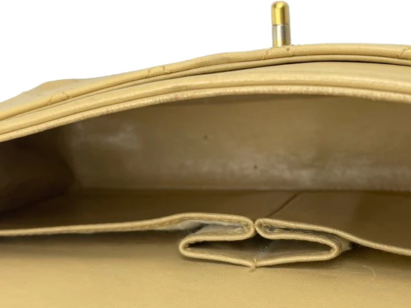 Chanel Beige Vintage Zeitlose Flap Bag Medium