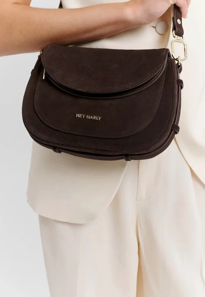 Big Sister Suede Coffee - Crossbody Bag