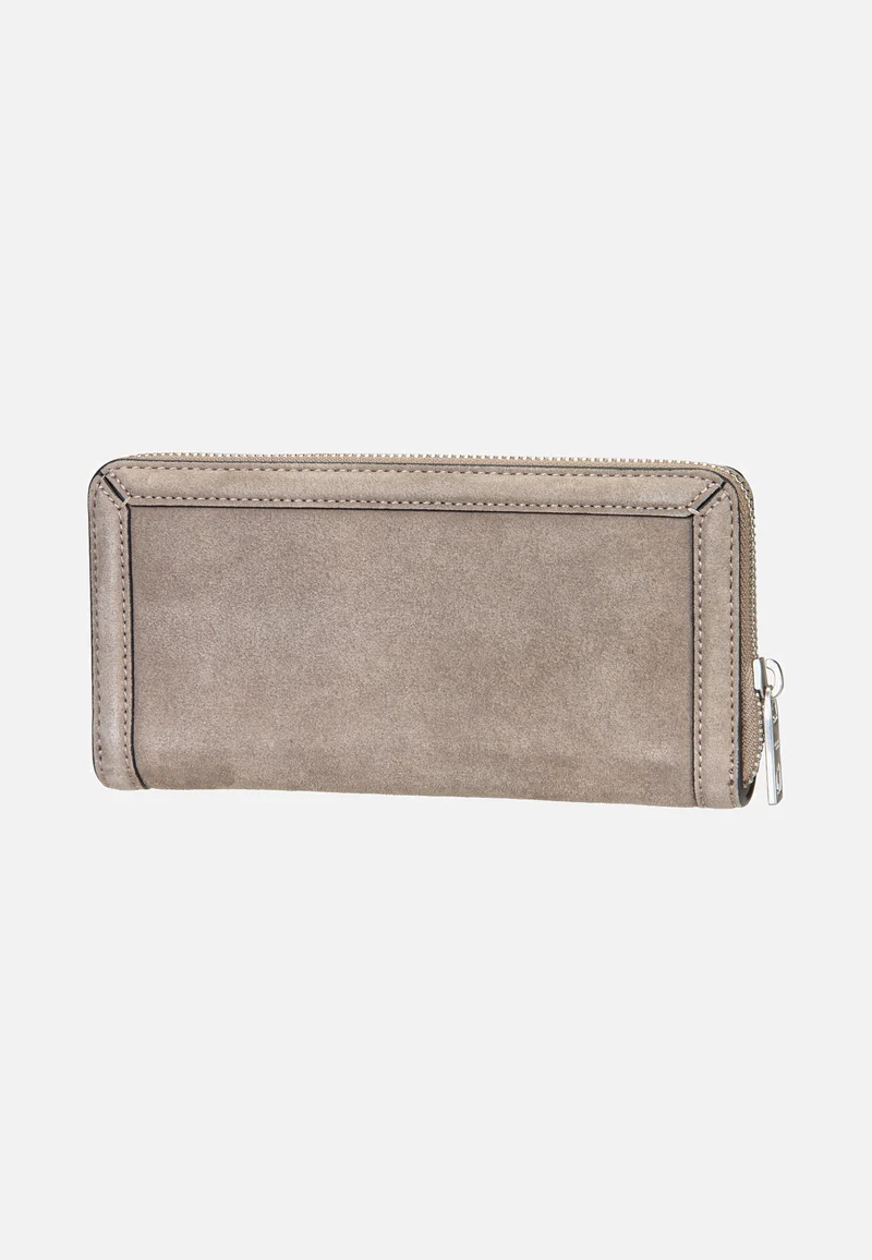 Gigi L Suede Neutral Grey - Portemonnaie