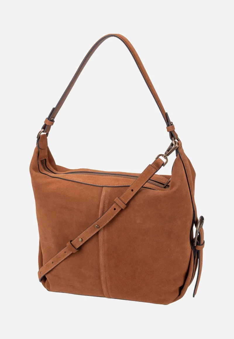 Paris II Hobo M Hydro Suede Brown - Hobo Bag