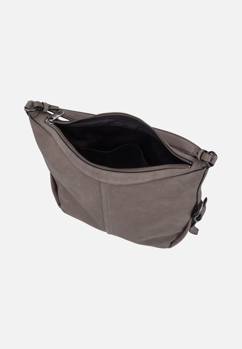 Paris II Hobo M Hydro Suede Neutral Grey - Hobo Bag