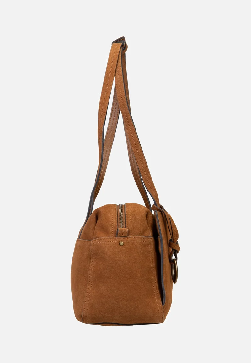 Clarice II Satchel M Hydro Suede Brown - Satchel