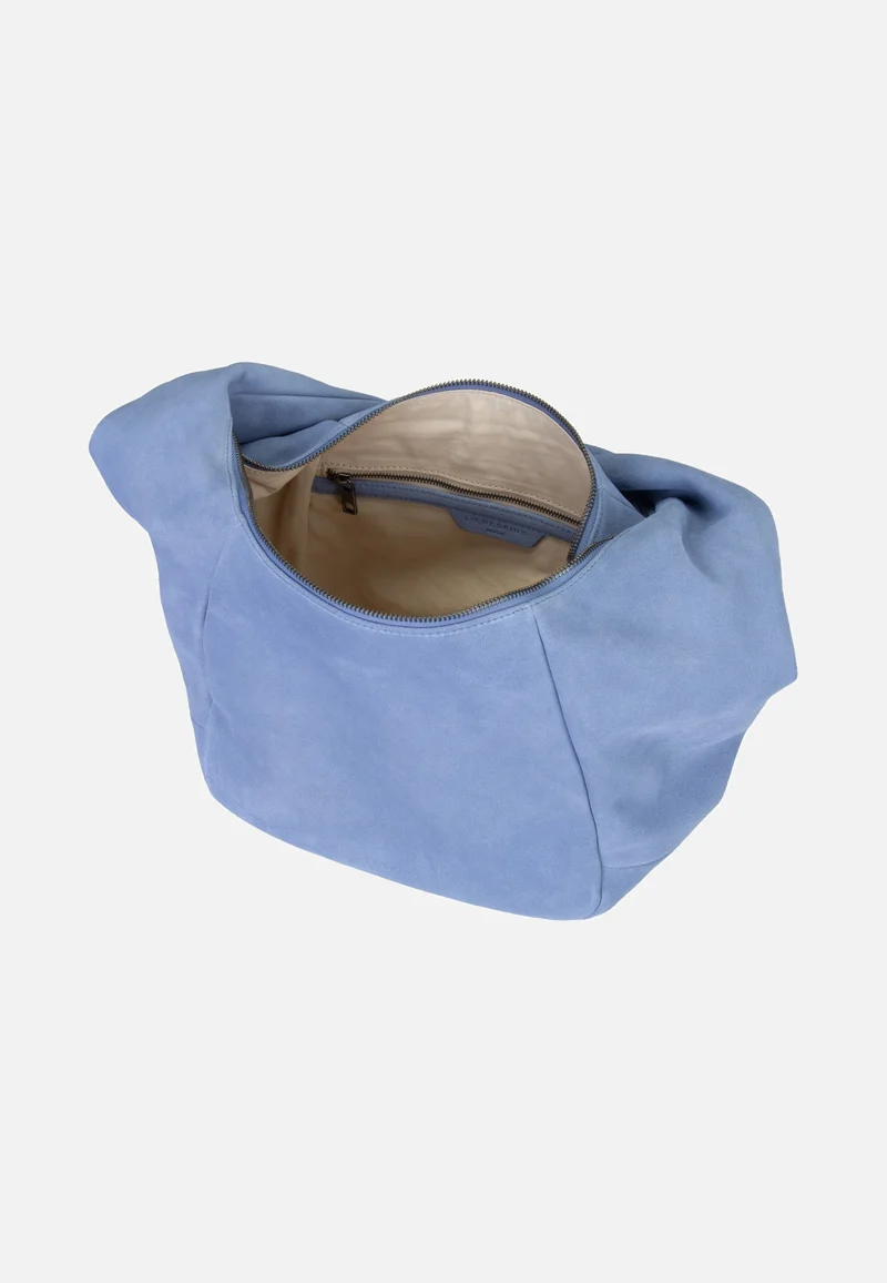 Farrah II Hobo M Hydro Suede Flower Blue - Hobo Bag