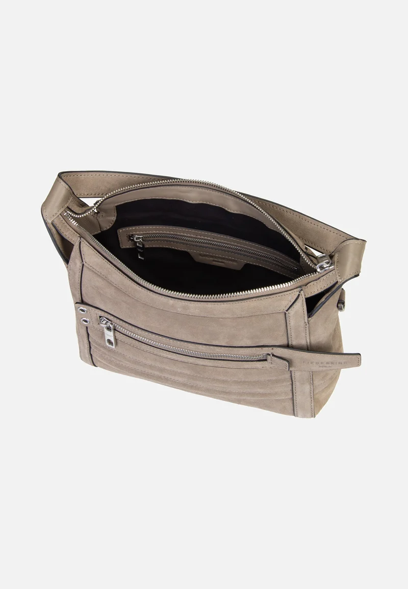 Delia Crossbody S Suede Neutral Grey - Crossbody Bag