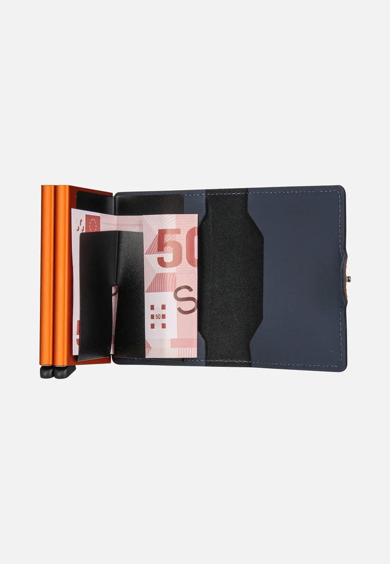 Twinwallet Matte Night Blue-Orange - Portemonnaie