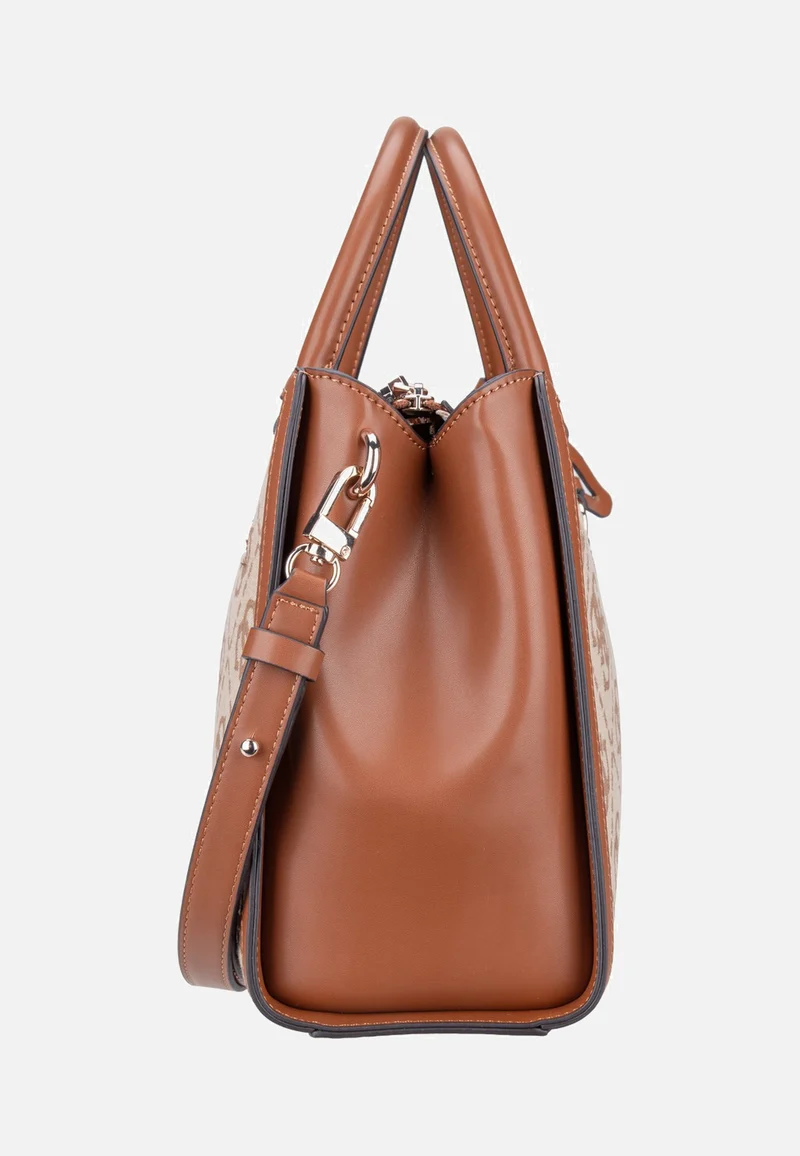 Audrey Logo Girlfriend 55070 Latte Logo - Satchel
