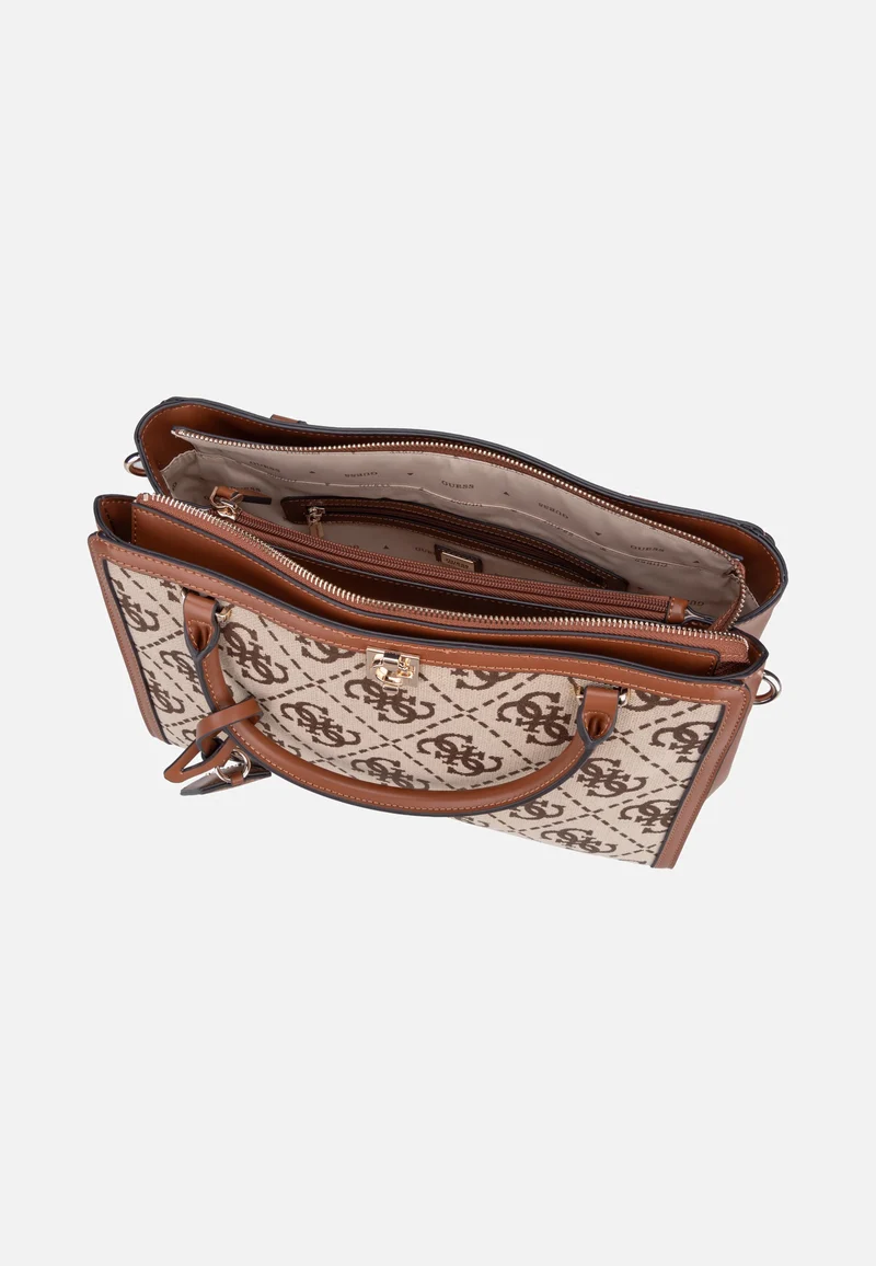 Audrey Logo Girlfriend 55070 Latte Logo - Satchel