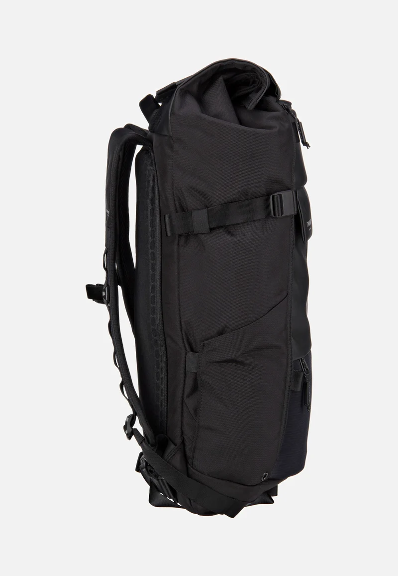 Clark Pack Jet Black - Rolltop Rucksack