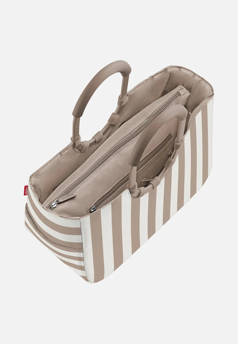 Loopshopper M Summerstripes Coffee - Einkaufskorb