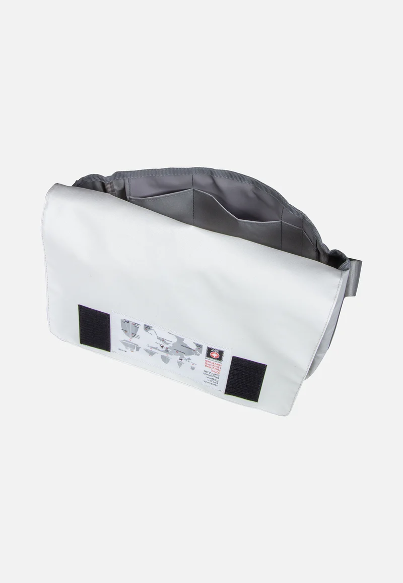 Barkasse Stencil-Weiß/Grau - Messenger Bag