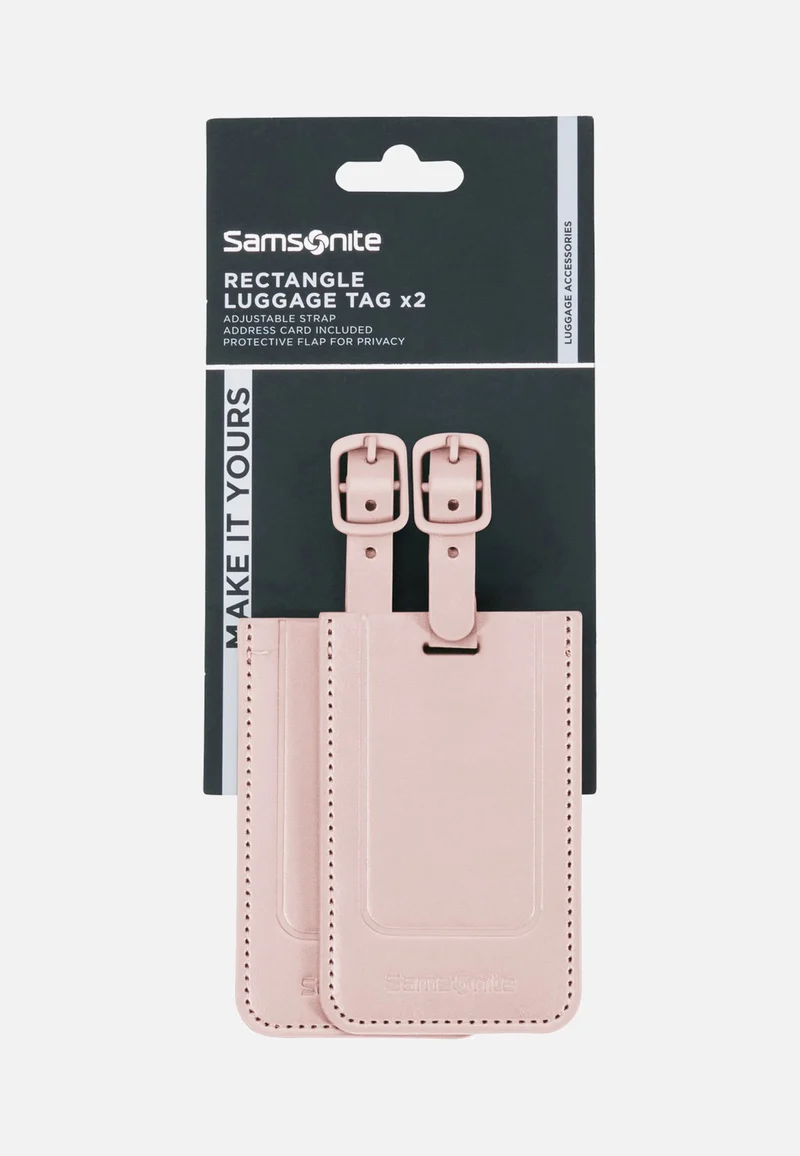 Rectangle Luggage Tag Pack Of 2 Rose - Gepäckanhänger