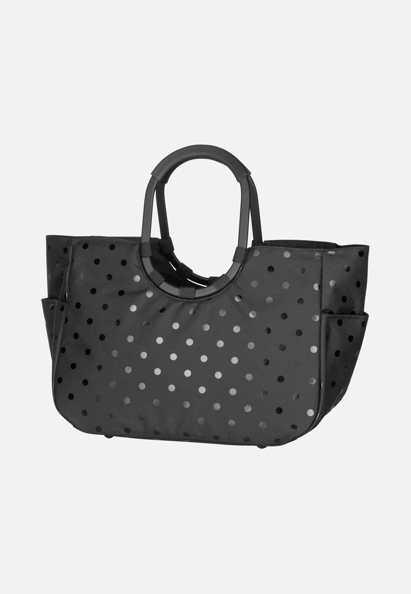 Loopshopper L Glossy Dots Black - Einkaufskorb