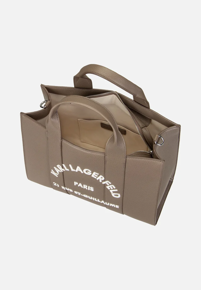 K/RSG MD Square Tote Pebbled Emb Dark Taupe - Tote Bag