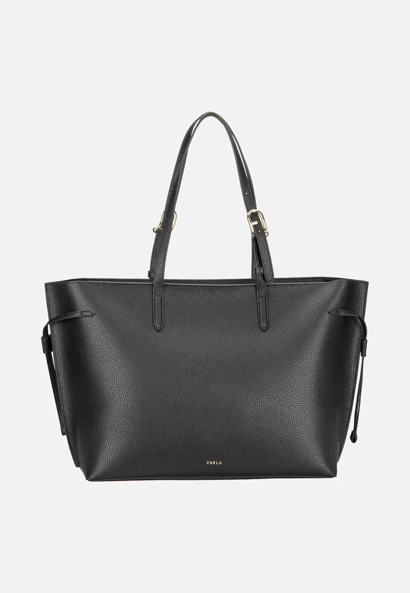 Ava L Tote W/Zip Nero+Nero - Shopper
