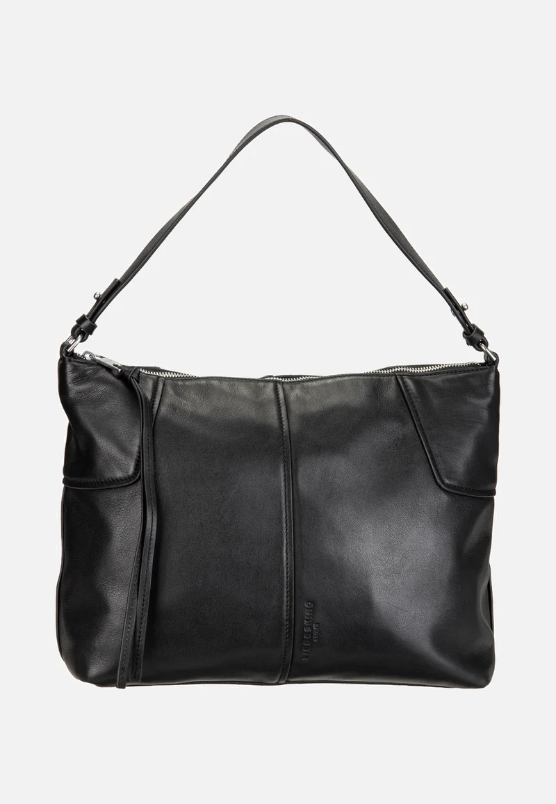 Mila Hobo M Sheep Natural Black - Hobo Bag