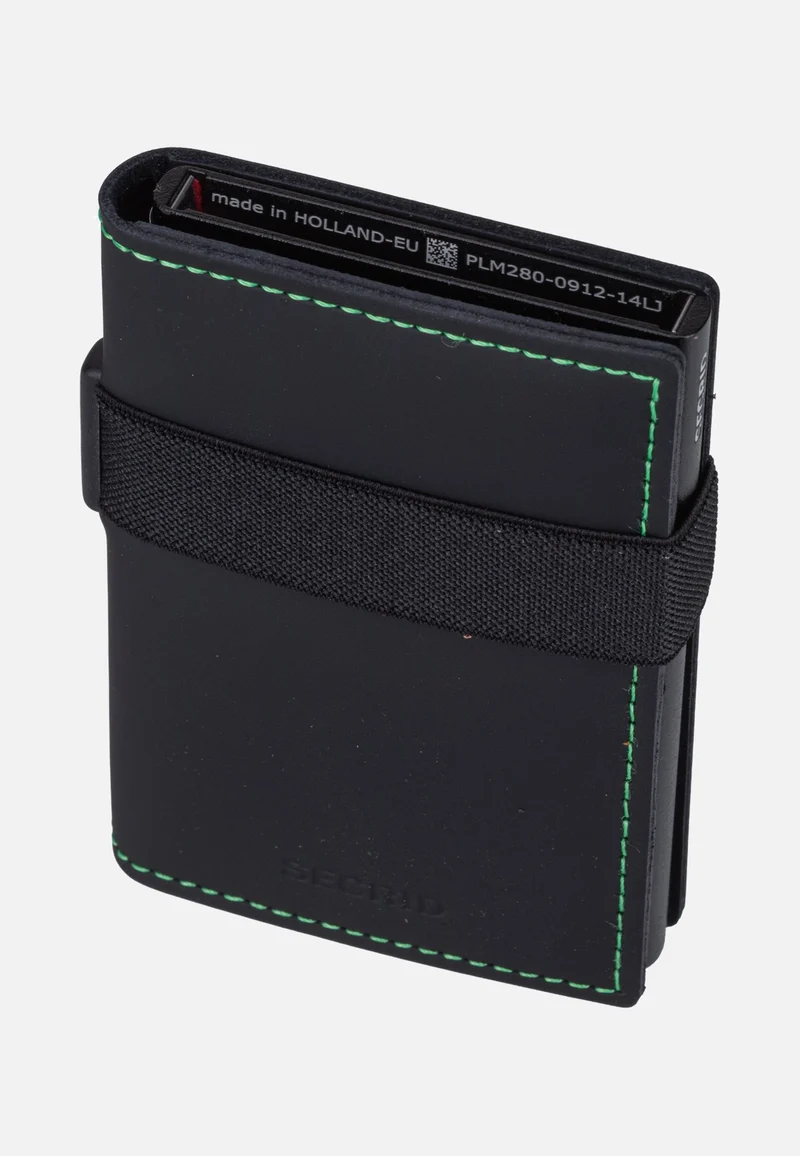 Bandwallet Matte Black & Green - Portemonnaie