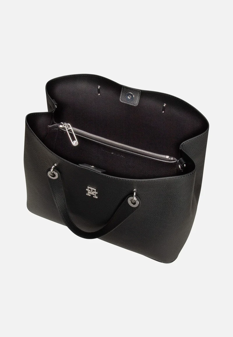 TH Emblem Satchel Black - Tote Bag