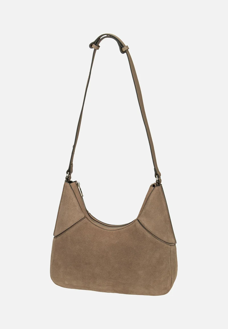 Lilly S Suede Neutral Gray - Hobo Bag
